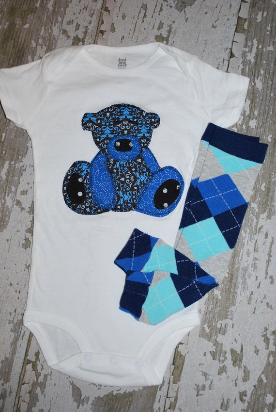 teddy and bear onesie