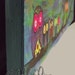 Neon Owl Family acrylic on wood Folk Art funky owls on tree branch