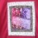 SALE-Batiked Peace Tee Shirt - Maroon - Adult Large