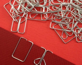 big fancy paperclips / bright silver / 300 pieces . paper clip . hearts 1" size . large . BIG SET