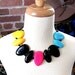Color Block Statement Necklace - Summer Trend Collection - Bright Jewelry - beaded Bib - Bubble Statement Necklace - Free USA Shipping