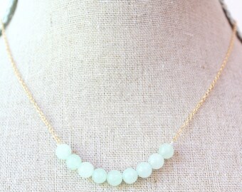 Pale Jade Semi Precious Necklace