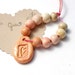 RESERVED for the fantastic giantoniadesigns / Tag / Ceramic Carved Heart Pendant and Bead Set