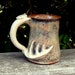 smaller camo antler mug handmade ceramic pottery deer antler style camoflauge coffee mug - 10 ounce capacity