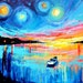 RESERVED - Landscape painting boat art original oil on canvas by Aja 3x4 feet