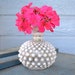 RESERVED for FERNANDEZ Vintage Moonstone Perfume bottle Vase Hobnail