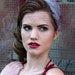 Bridal Birdcage Veil Bandeau Style - Burgundy - Free Feather Fascinator with Purchase