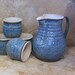 Rutile Blue Handmade Stoneware Ceramic Pottery Pitcher and Tumbler Set