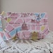Wristlet Zipper Gadget Pouch Smart Phone Bag in The Streets of Paris in Pink