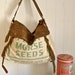 Ferry Morse Seeds - Detroit- Mountain View- Vintage Seed Sack Satchel Bag - Americana OOAK Canvas and Leather Handbag- Selina Vaughan