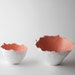 Large Peach Color Burst Bowl