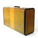Large Tweed Suitcase with Emerald Green Interior