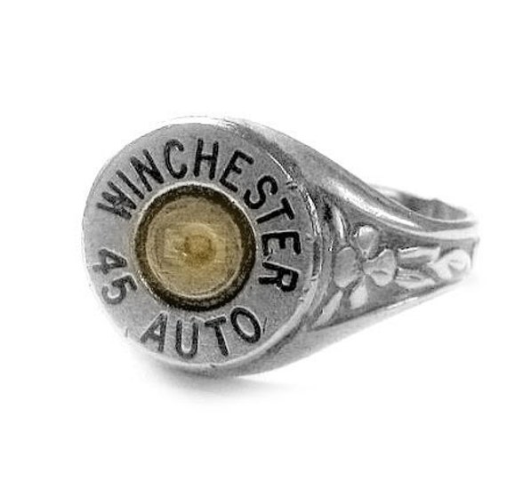Winchester Bullet casing Ring 45 Auto Shotgun Bullet by lizzybleu