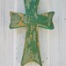 Green Wall Cross Reclaimed Wood