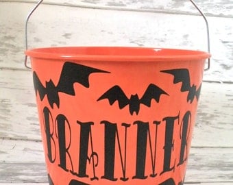 5 Quart Personalized Halloween Bucket