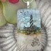 Beach Jewelry - Sandcastle Light House - Dichroic Glass Pendant - Dichroic Fused Glass Jewelry -Exclusive 071712p104