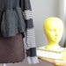 cropped linen black and white striped shirt, deconstructed: ubersleevia two