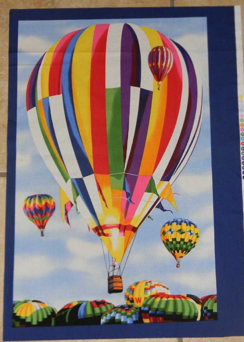 Cotton Hot Air Balloon fabric Panel