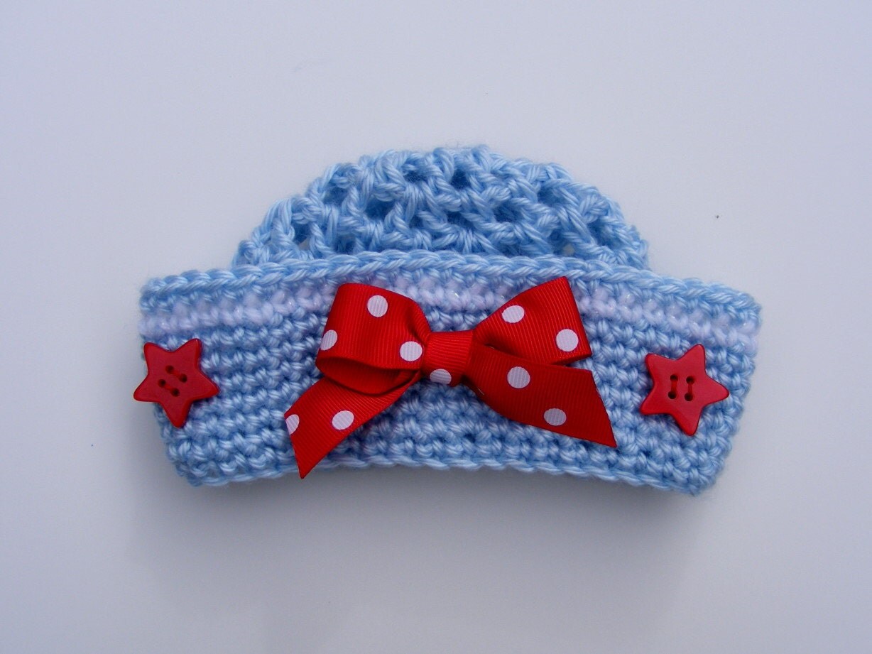 Little Sailor Crochet Hat Pattern Easy 8 Sizes Baby Crochet