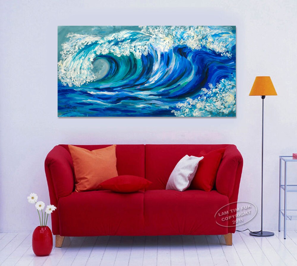 Rolling wave painting Original Abstract Contemporary Fine Art