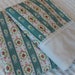 Sale - Vintage Percale Sheet Set - Twin Size - Cottage Style - Springmaid - Soft - Shabby Chic - Turquoise Red Pink with White