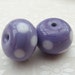 Light Lavender Purple Polka Pair Lampwork Beads