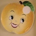 Sunny Golden Apple Face Snack Plate with Hanger