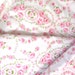 Pink Rose Cameos Dots Queen Sized Flat Sheet