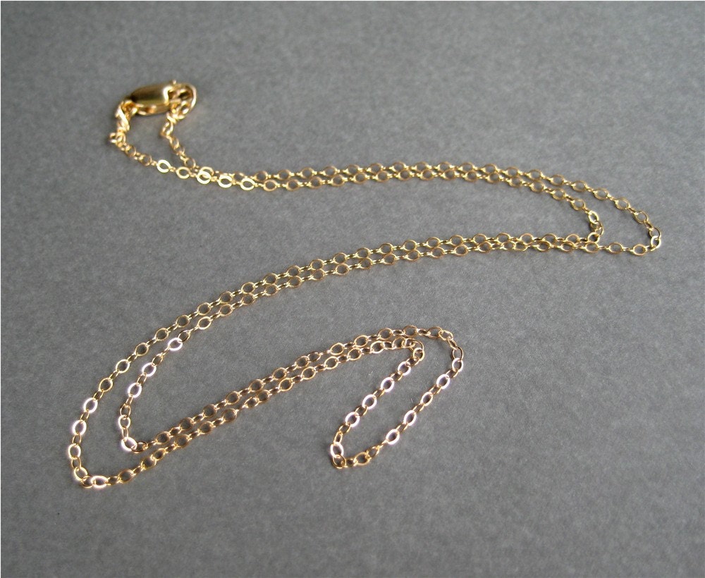 18 Inch Gold Filled Chain Fine Gauge GF Delicate Chain
