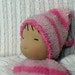 waldorf doll-toddler doll-sherpa stripes