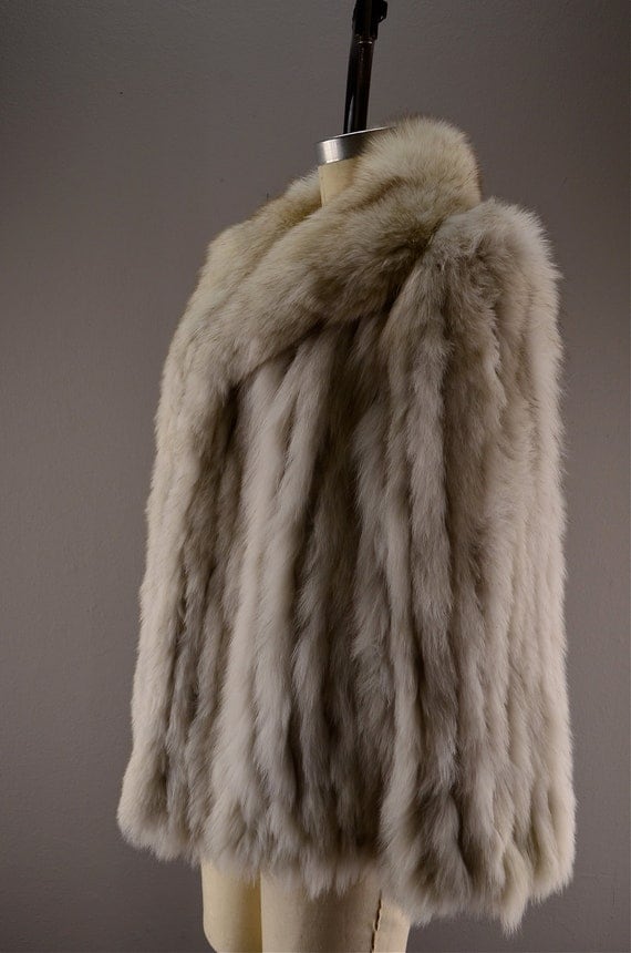 Silver fox coat / Vintage fur coat / Saga fur jacket