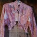 RESERVED for Chanda Beaded lace shrug tea stained vintage wedding rustic bohemian medium by vintage opulence on Etsy