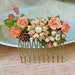 Autumn gatherings. vintage floral hair comb. tiedupmemories