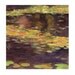 Forest Pond - Original painting on canvas Chocolate Lime Green water reflections Waterlilies Zen