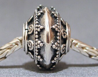 Sterling Silver Bead No. 10. European Charm Big Hole Bead