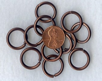 12 gauge 18mm OD COCOA Anodized Aluminum Jump Rings