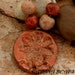 POMEGRANATE FLORAL PENDANT - Handmade Ceramic Pendant with Coordinating Beads