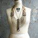 Woven Cord, Suede and Chain "Braid" Necklace