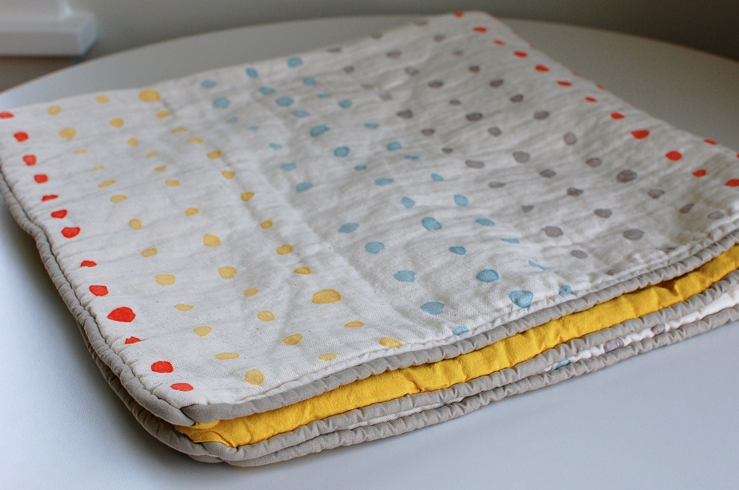 dotty double gauze nani iro baby quilt by