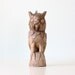 Retro Wooden Owl Sculpture