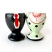 RESERVED for Christina - Vintage Egg Cups HIS & HER Figurine Ceramic Egg Cup Collectible