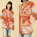 70's Vintage Hippie Navajo Space Dye Wrap Sweater