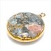 Gold Edged Rhodonite Pendant