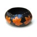 Maple Leaf Gourd Bowl Painted Gourd Autumn Orange Black Gourd Art