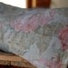 vintage faded floral and hand dyed balsam pillow