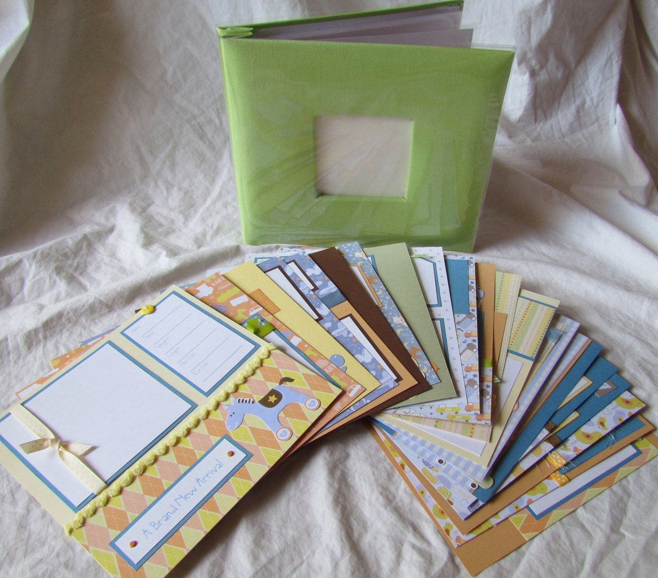 BABY BOY premade ScRaPBooK ALbUm 8x8 first year