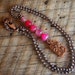 Lotus and Agate Stacked Copper Beaded Necklace