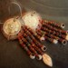 Turkman Flower Gilet Plates, Copper Discs and Glass Beaded Leaf Fall Earrings