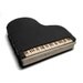 Espresso Piano Concerto Wooden Journal With Music Sheet Inserts and a Violin Key as a Lock by Tanja Sova