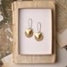 geometric lace earrings - TITANIA - metallic gold- FALL